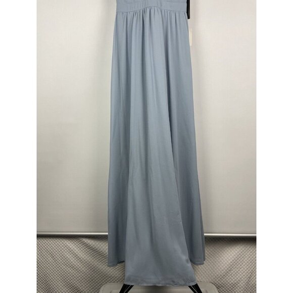 Lulu’s Light‎ Blue Air of Romance Halter Neckline Maxi Flowy Dress Size XS - Picture 5 of 11